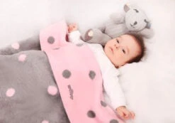 Zaffiro Grijs & Blauw Gestipt 100 X 150 Cm Ledikantdeken 15328 -Baby Producten Winkel 23507 23506 groch rozszary 4