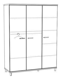 Meegroei Babykamer Naomi: Meegroei Ledikant, Commode En 3-Deurskast -Baby Producten Winkel 3 deurskast naomi naok3 2