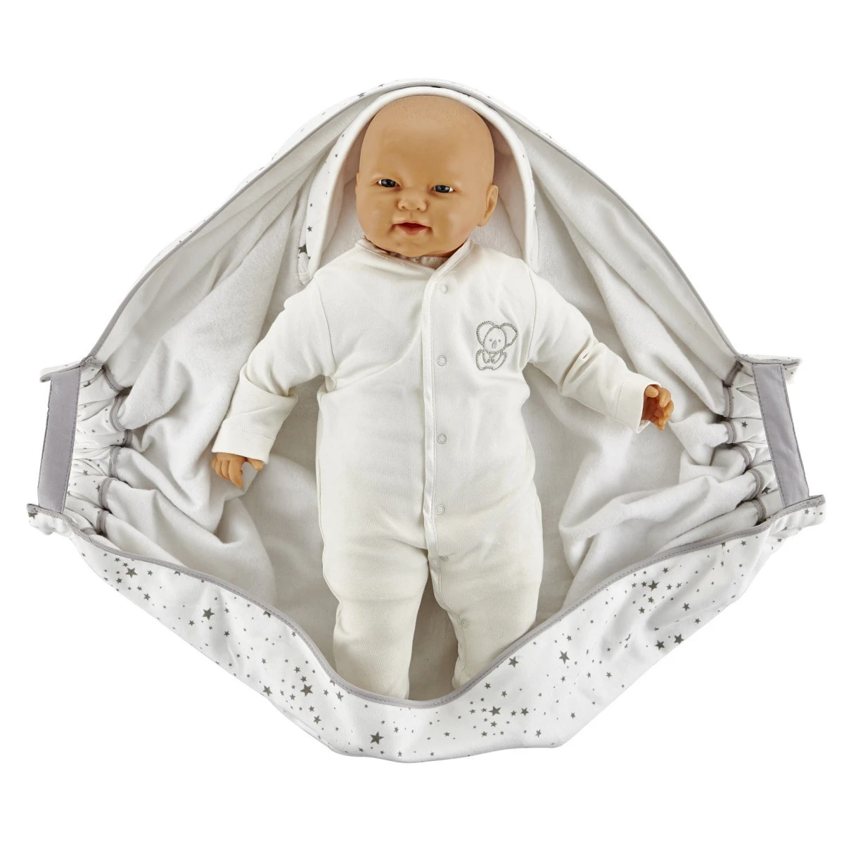 Babyjem Wit/Grijs Wikkeldeken 1116431 6 Babyjem Wit/Grijs Wikkeldeken 1116431 - Afbeelding 4