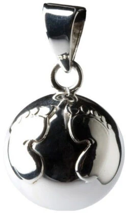 Babylonia Bola Voetjes Zilver Zwangerschapsketting Met Babybel VF109