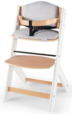 Kinderkraft Enock Wit/Naturel Houten Kinderstoel Met Zitverkleiner KHENOC0PWHT0000 -Baby Producten Winkel Kinderkraft Enock White Kinderstoel met Zitverkleiner KHENOC0PWHT0000 2