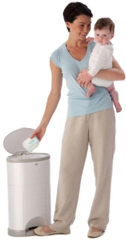 Korbell Wit Nappy Disposal System Luieremmer M250DSW -Baby Producten Winkel Korbell Nappy Disposal System Luieremmer 4 5