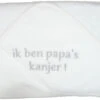 Petit Villain Ik Ben Papa's Kanjer Wit Badcape -Baby Producten Winkel Petit Villain Ik ben Papas kanjer Wit Badcape 4