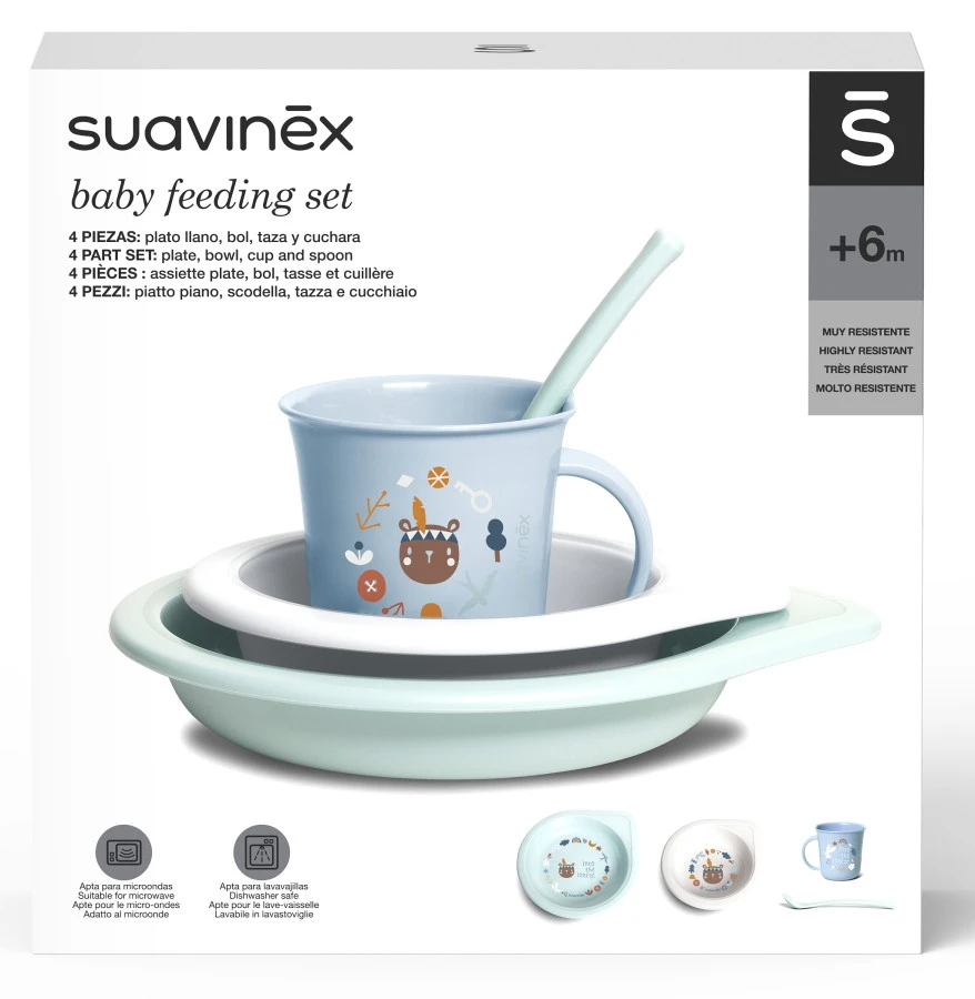 Suavinex Forest Blauw 4-delig Dinerset SXZFEE070300 8 Suavinex Forest Blauw 4-delig Dinerset SXZFEE070300 - Afbeelding 6