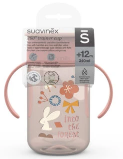 Suavinex Forest Roze 360° Drinkbeker Met Handvatten SXZFEE070164 -Baby Producten Winkel Suavinex Forest Roze 360 Drinkbeker met Handvatten SXZFEE070164 3