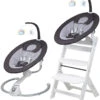 Babygo Homey Set Black/White Babyschommel En Kinderstoel 19014 -Baby Producten Winkel babygo homey set dark greywhite babyschommel en kinderstoel 19014 1