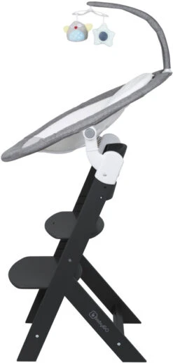 Babygo Homey Set Grey/Black Babyschommel En Kinderstoel 19023 -Baby Producten Winkel babygo homey set greyblack babyschommel en kinderstoel 19023 4