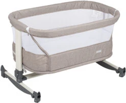Babygo Vivaldi Beige Wieg Aan Bed 4652 -Baby Producten Winkel babygo vivaldi beige wieg aan bed 4652 1