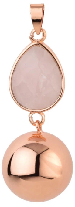 Babylonia Bola Roségoud Roze Druppel Zwangerschapsketting Met Babybel VO210