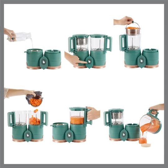 Babymoov Nutribaby Glazen 4-in-1 Foodprocessor A001132 6 Babymoov Nutribaby Glazen 4-in-1 Foodprocessor A001132 - Afbeelding 4