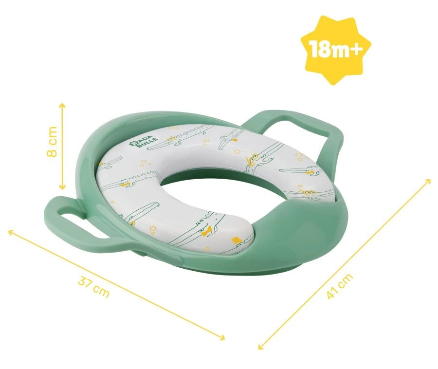Badabulle Groen Toiletverkleiner Met Handgrepen B027008 7 Badabulle Groen Toiletverkleiner Met Handgrepen B027008 - Afbeelding 5