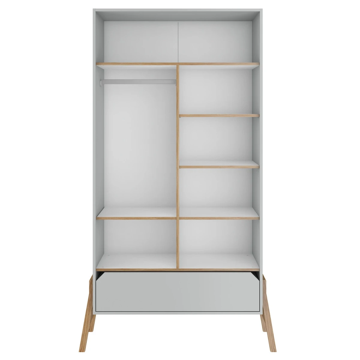 Bellamy Lotta Grey 2-Deurskast LOSZSZ2D 4 Bellamy Lotta Grey 2-Deurskast LOSZSZ2D - Afbeelding 2