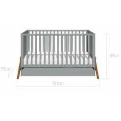 Bellamy Lotta Grey Babykamer: Ledikant/Juniorbed En Commode -Baby Producten Winkel bellamy lotta grey 70 x 140 cm ledikant juniorbed loszlo70 7 1