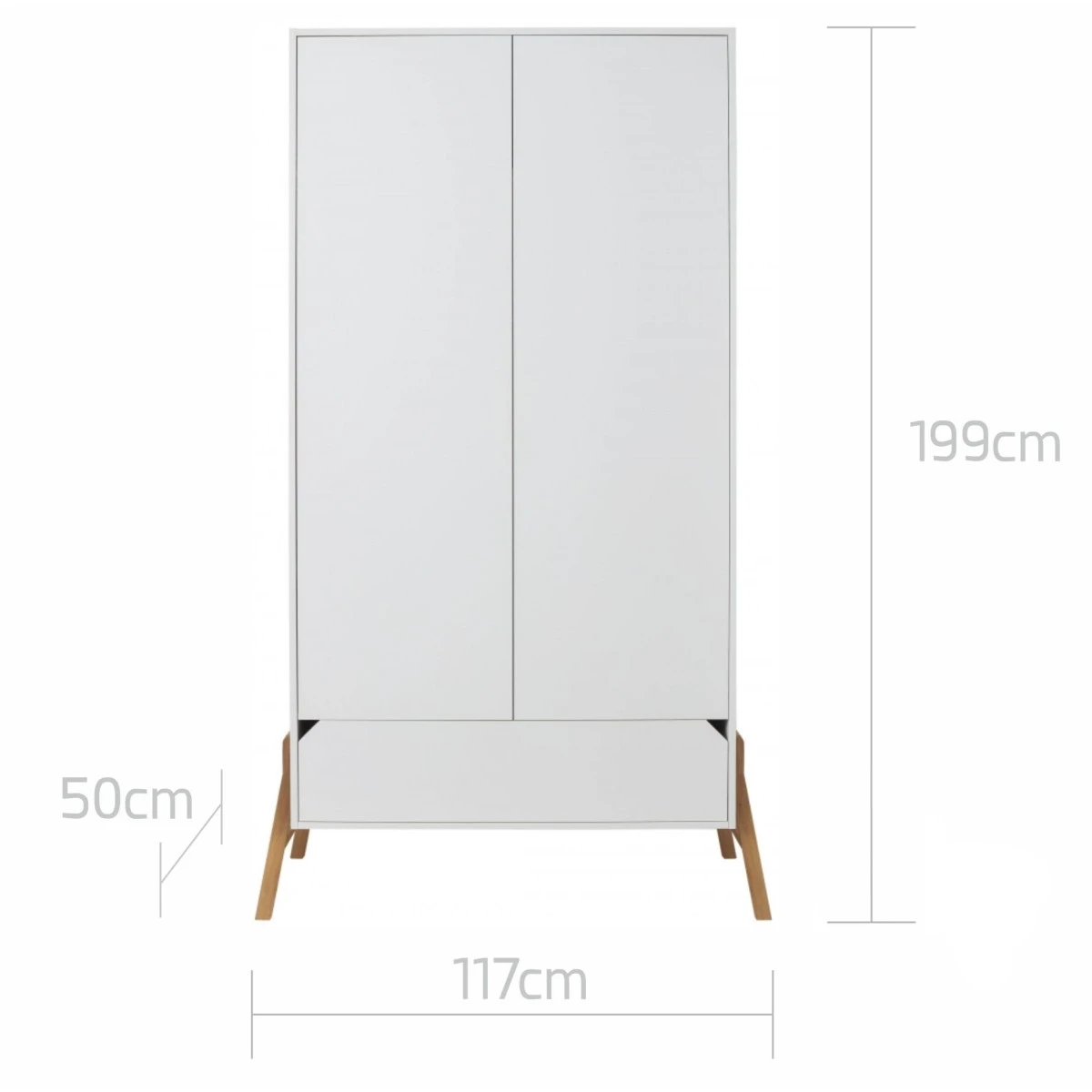 Bellamy Lotta Snow Babykamer: Ledikant/Juniorbed, Commode En 2-Deurskast 15 Bellamy Lotta Snow Babykamer: Ledikant/Juniorbed, Commode En 2-Deurskast - Afbeelding 13