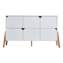 Bellamy Lotta Snow Babykamer: Ledikant/Juniorbed, Commode Met 6 Lades En 2-Deurskast -Baby Producten Winkel bellamy lotta snow commode met 6 lades lobiko6s 1 2