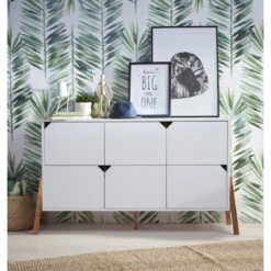 Bellamy Lotta Snow Babykamer: Ledikant/Juniorbed, Commode Met 6 Lades En 2-Deurskast -Baby Producten Winkel bellamy lotta snow commode met 6 lades lobiko6s 4 2