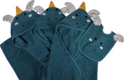 Blush & Blossom Dragon Diego Badstof Poncho TR-BB4208 -Baby Producten Winkel blush blossom dragon diego badcape bathrobe bibs poncho 2 1