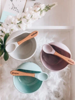 Bo Jungle B-Suction Bowl Grijs Kommetje Met Lepel B500600 -Baby Producten Winkel bo jungle b suction bowl 13