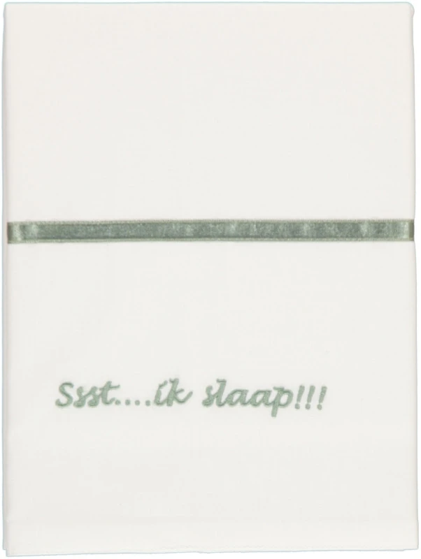 Briljant Ssst....ik Slaap!!! Stone Green 100x150 Cm Ledikantlaken 60R 3 Briljant Ssst....ik Slaap!!! Stone Green 100x150 Cm Ledikantlaken 60R