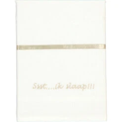 Briljant 'Ssst....Ik Slaap!!!' Zand 100 X 150 Cm Ledikantlaken