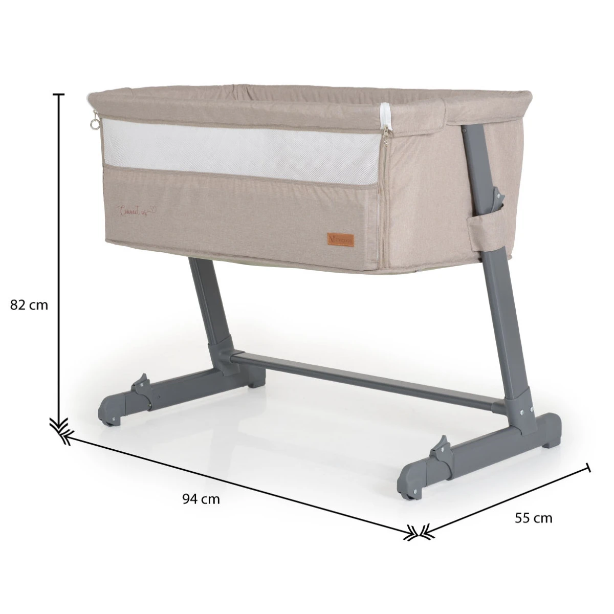 Cangaroo Connect Us Beige Wieg Aan Bed 13 Cangaroo Connect Us Beige Wieg Aan Bed - Afbeelding 11
