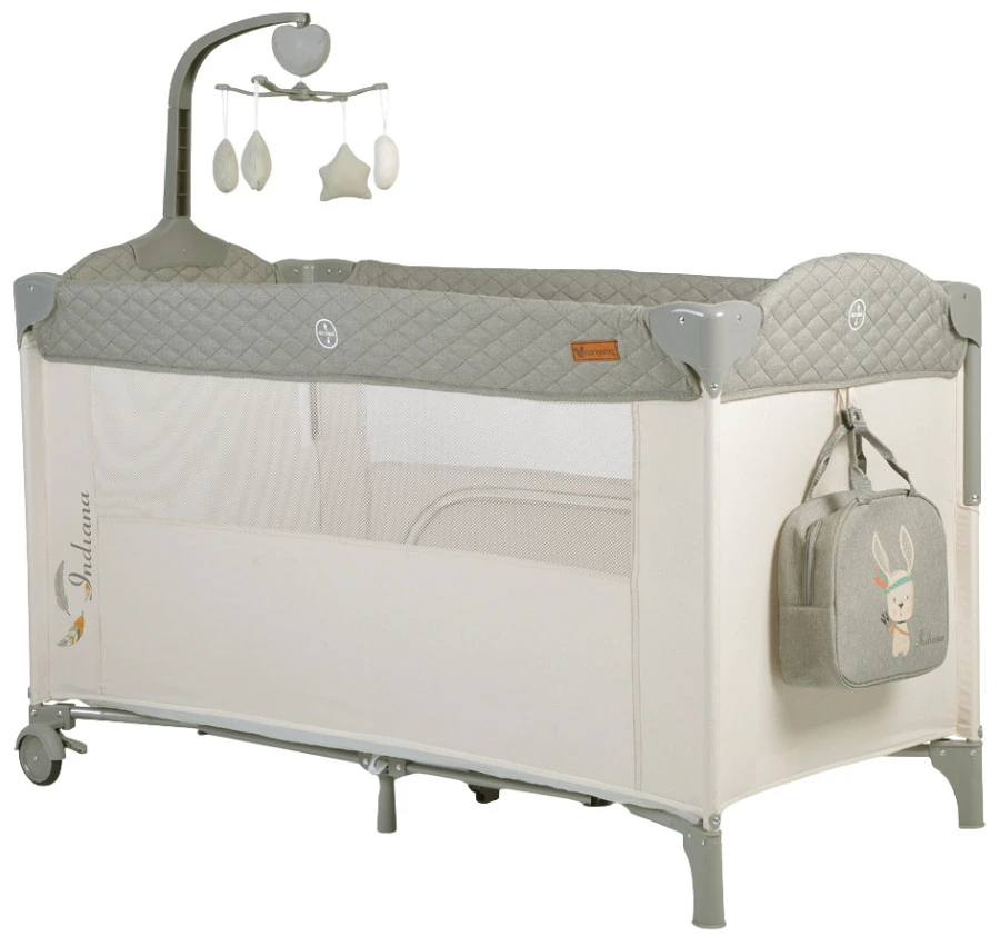 Cangaroo Indiana Grey Campingbed 3 Cangaroo Indiana Grey Campingbed