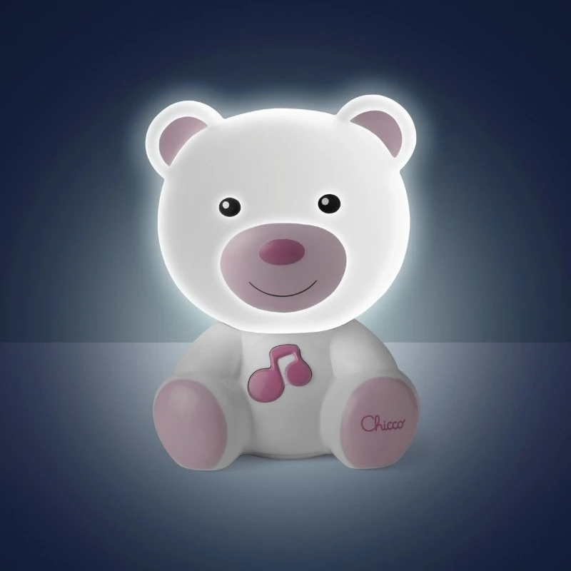 Chicco Dreamlight Bear Pink Nachtlampje Met Muziek C09830.10 5 Chicco Dreamlight Bear Pink Nachtlampje Met Muziek C09830.10 - Afbeelding 3