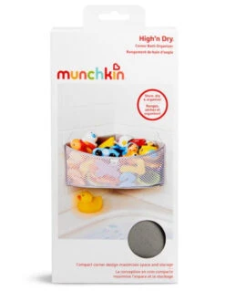 Munchkin High ’n Dry Bath Organizer Grey Badspeeltjes Houder 012511 -Baby Producten Winkel hoekbadopberger 3 1920x1920