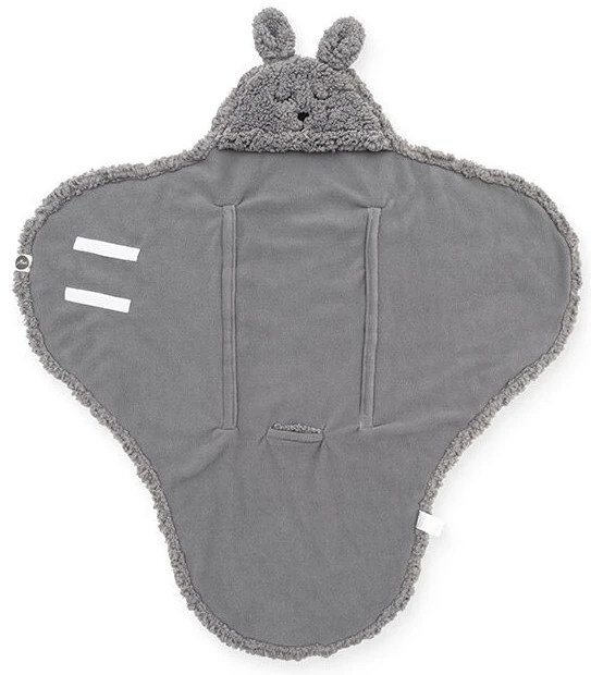Jollein Bunny Storm Grey Wikkeldeken 032-566-65332 4 Jollein Bunny Storm Grey Wikkeldeken 032-566-65332 - Afbeelding 2
