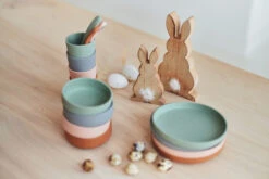 Jollein Pale Pink Siliconen Dinerset 705-007-00090 -Baby Producten Winkel jollein siliconen dinerset 3 1