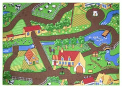 Kids Corner Farm Life/Sweet Town 95x113 Cm Omkeerbaar Vloerkleed En Speelmat -Baby Producten Winkel kids corner farm lifesweet town 95x113 cm omkeerbaar vloerkleed en speelmat 3