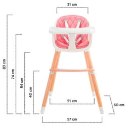 Kinderkraft Sienna Pink 2-in-1 Kinderstoel KKKSIENPNK0000 -Baby Producten Winkel kinderkraft sienna pink kinderstoel kkksienpnk0000 10