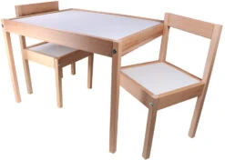 Kukka Wooden Set Tafel Met Stoeltjes KWS100 -Baby Producten Winkel kukka houten tafel met stoeltjes wks100 2 1