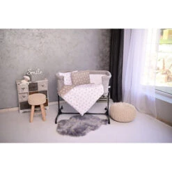 Lorelli Eva Abstract Leaves Grey/Beige 5-delige Set Voor Wieg En Ledikant 2080114-5001 -Baby Producten Winkel lorelli wieg en ledikant set 5