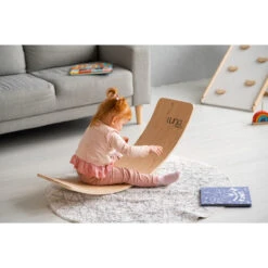 Luna Toys Houten Balansbord Met Grijs Vilt LU-37001 -Baby Producten Winkel luna toys houten balansbord sfeer 3 1