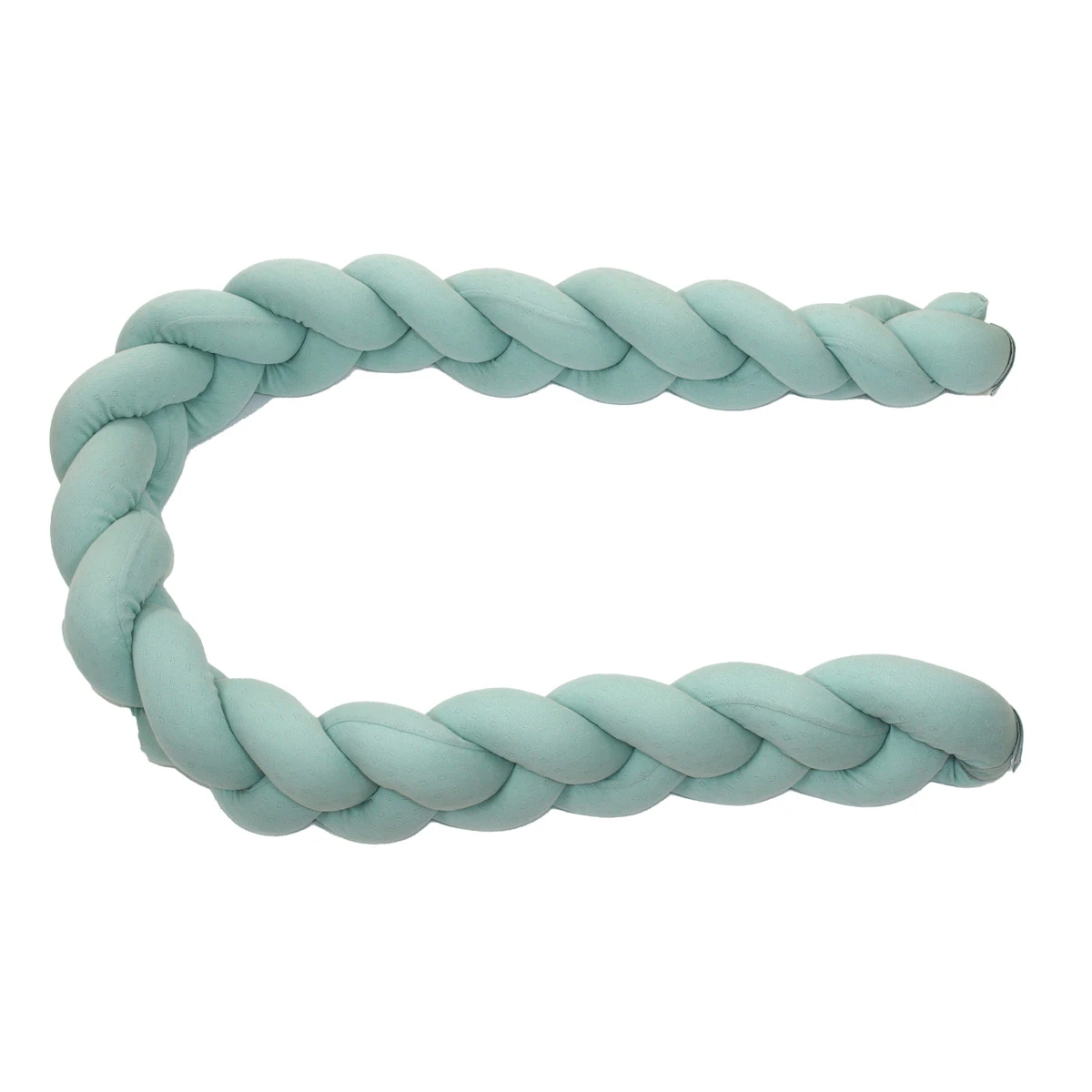 MamaLoes Amy Ajour Stonegreen 210 Cm Braided Bedbumper 84270 4 MamaLoes Amy Ajour Stonegreen 210 Cm Braided Bedbumper 84270 - Afbeelding 2