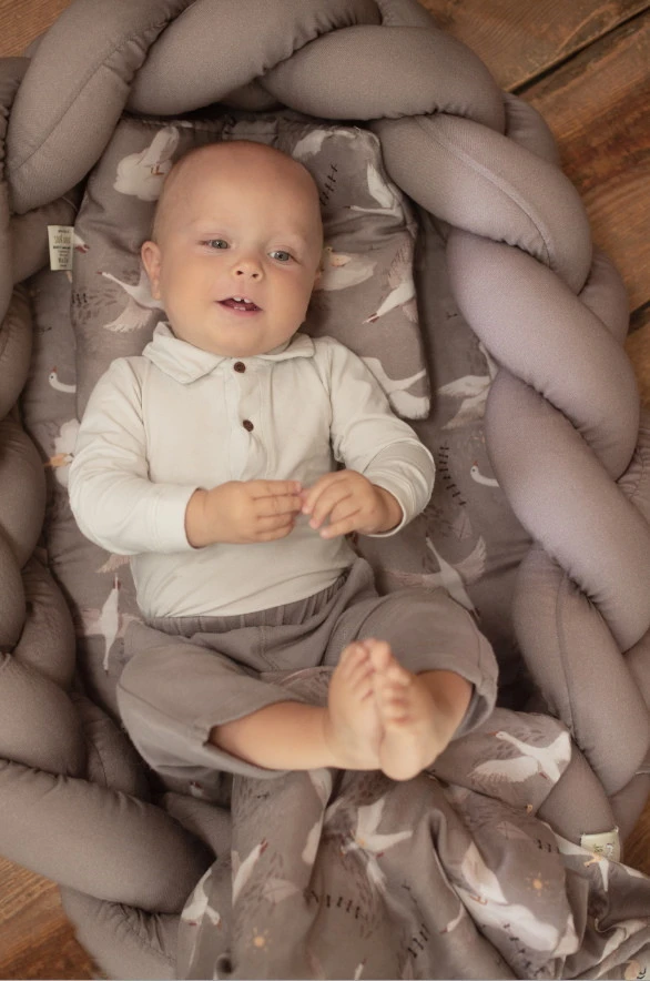 MamaLoes Amy Bamboo Nature Goose Nut 70 X 70 Cm Wikkeldeken 82317 - Afbeelding 2