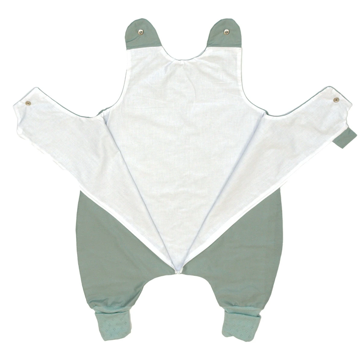 MamaLoes Amy Pure Stonegreen 6-12 Mnd Onesie Slaapzak 85375 4 MamaLoes Amy Pure Stonegreen 6-12 Mnd Onesie Slaapzak 85375 - Afbeelding 2