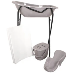MamaLoes Badstandaard Zwart DM-029b -Baby Producten Winkel mamaloes badset grijs met zwarte badstandaard 1 1