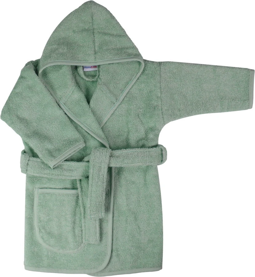 MamaLoes Badstof Stone Green 1-2jr Badjas ML5387 3 MamaLoes Badstof Stone Green 1-2jr Badjas ML5387