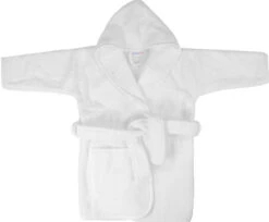 MamaLoes Badstof White 0-1jr Badjas ML5088 -Baby Producten Winkel mamaloes badstof white 0 1jr badjas ml5088 01 1