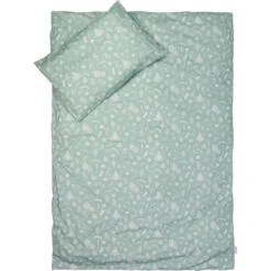 MamaLoes Botanical Stone Green 100x140cm Dekbedovertrek ML020604