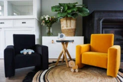 Ding Jamie Velvet Petrol Kinderfauteuil DI-34205 -Baby Producten Winkel mamaloes ding jamie 14 2