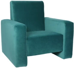 Ding Jamie Velvet Petrol Kinderfauteuil DI-34205 -Baby Producten Winkel mamaloes kinderfauteuil velvet turquoise 04k