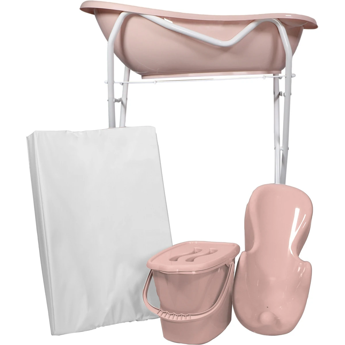 MamaLoes Licht Roze Badset Incl. Witte Badstandaard 3 MamaLoes Licht Roze Badset Incl. Witte Badstandaard