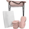 MamaLoes Licht Roze Badset Incl. Zwarte Badstandaard 2 MamaLoes Licht Roze Badset Incl. Zwarte Badstandaard -Baby Producten Winkel mamaloes licht roze badset incl. zwarte badstandaard wit kussen