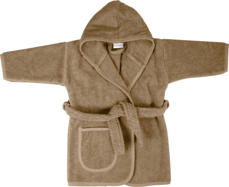 MamaLoes Badstof Nougat 1-2jr Badjas ML010302 4 MamaLoes Badstof Nougat 1-2jr Badjas ML010302 - Afbeelding 2