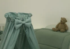 MamaLoes Pure Stonegreen Deluxe Wit Baby Wiegje 80635 -Baby Producten Winkel mamaloes pure stonegreen deluxe wit baby wiegje 80635