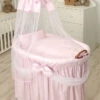 MamaLoes Royal Zacht Roze Voile Baby Wiegje 66757 -Baby Producten Winkel mamaloes royal zacht roze voile baby wiegje 1
