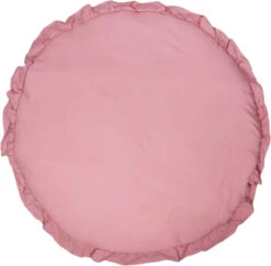 MamaLoes Soft Cotton Ruffle Licht Roze 90 Cm Rond Boxkleed ML020245